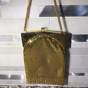 Vintage Gold Mesh Whiting & Davis Co Clutch